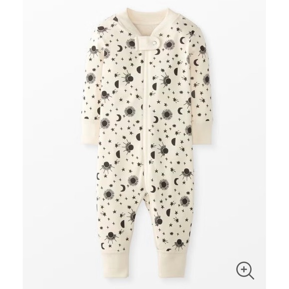 Hanna Andersson Other - Hanna Andersson Baby Zip Sleeper – Moonlight on Ecru – Newborn